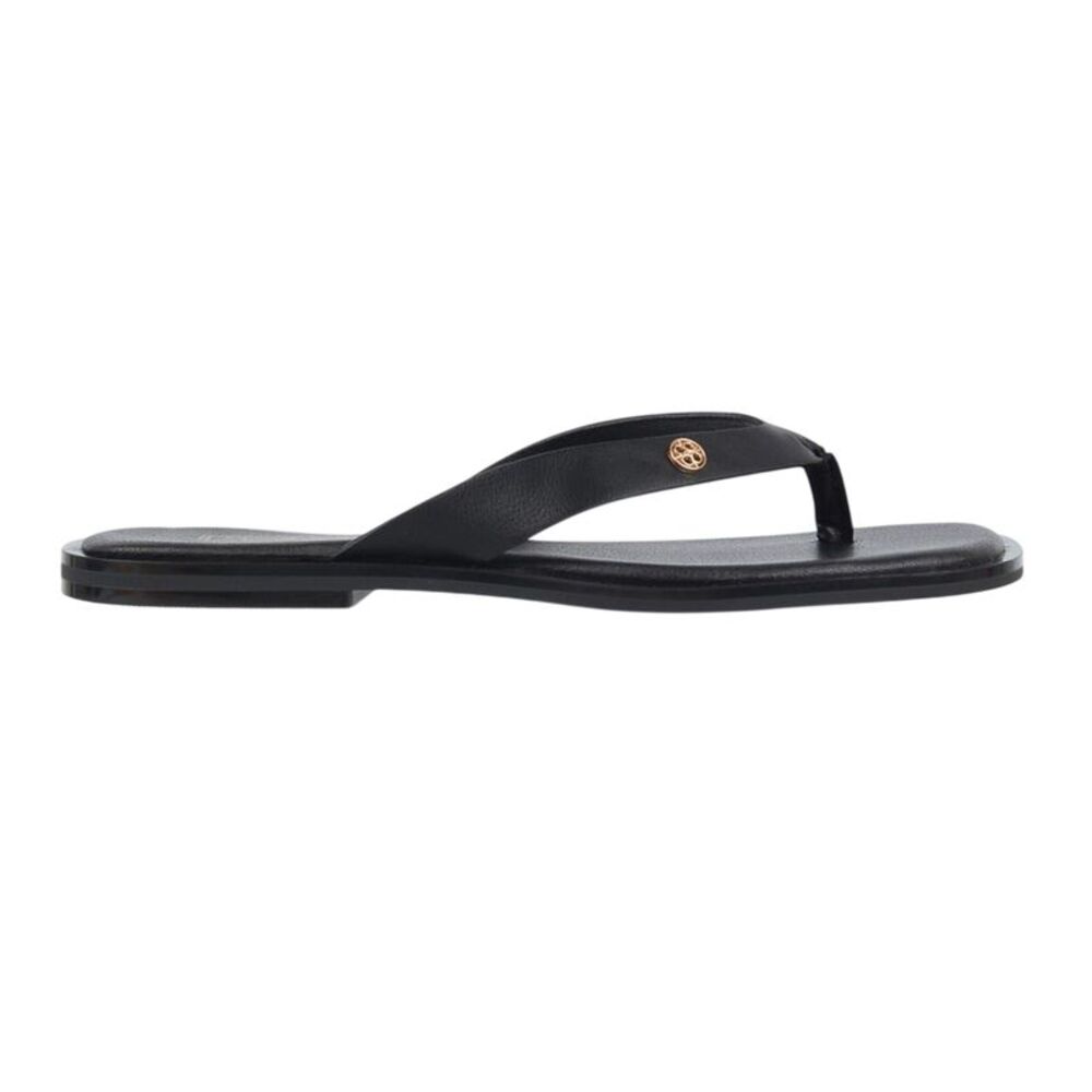 Miso Womens/Ladies Toe Post Flat Sandals / Black